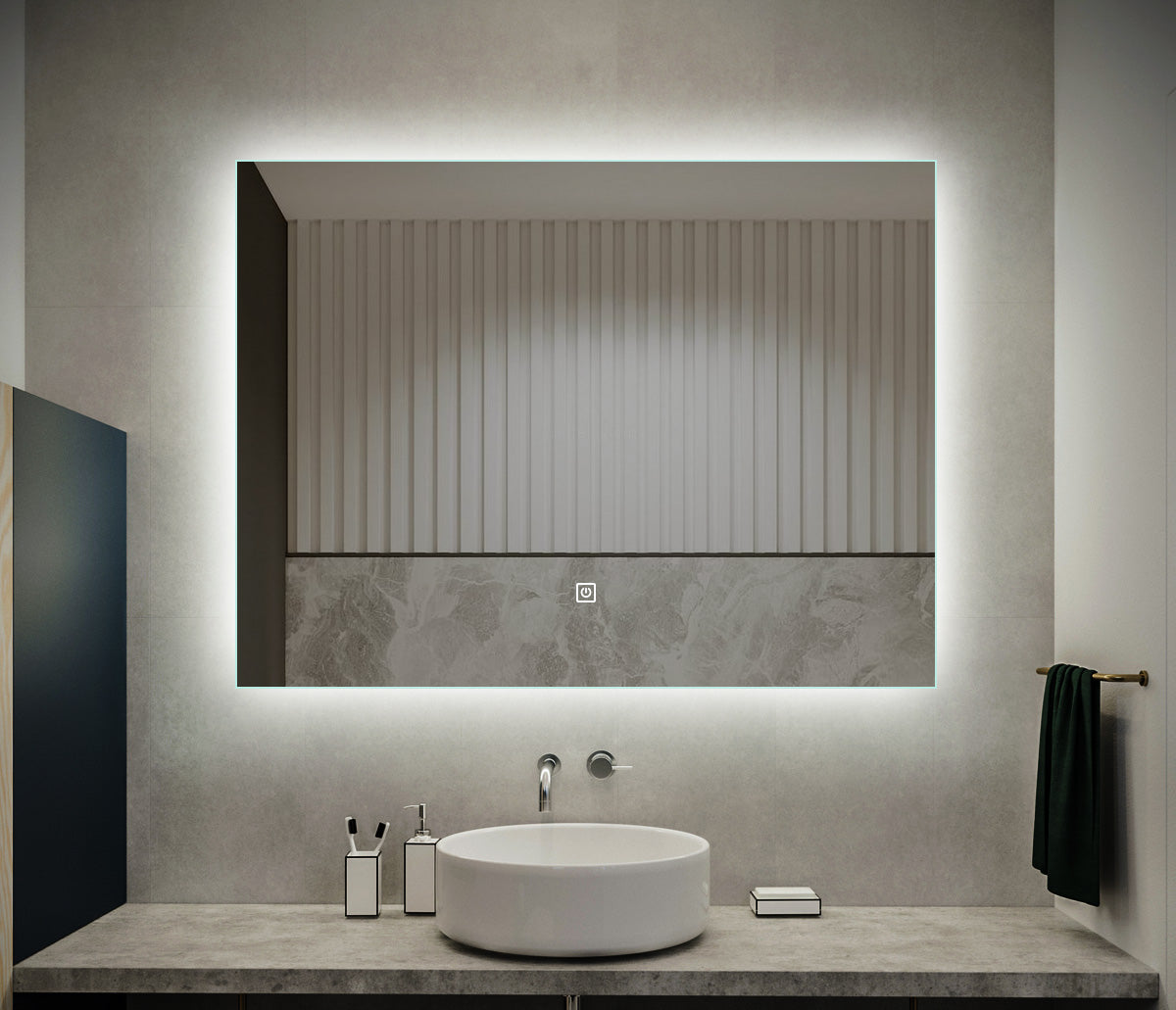 LED Bathroom Mirror Single Touch Switch 3 – Dimmable with 3 Color Temperature
