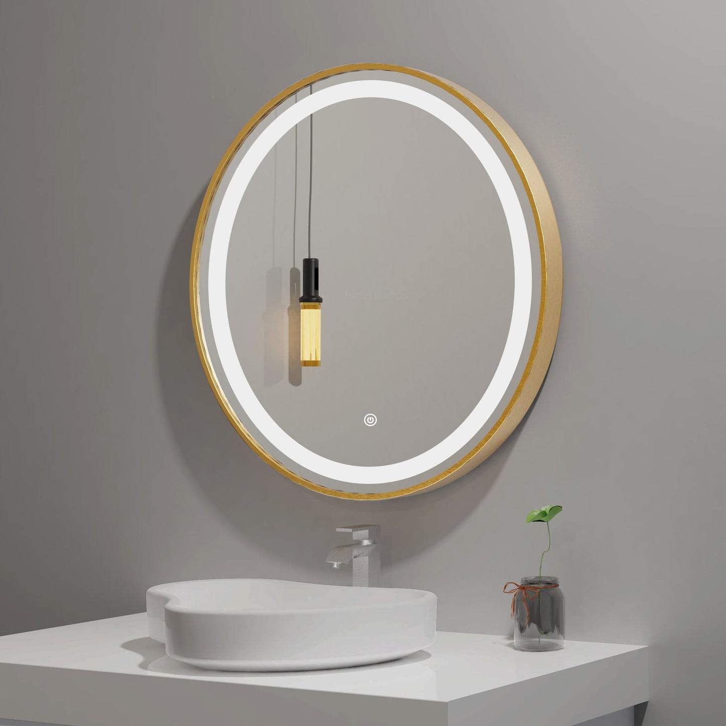 LED Bathroom Mirror with Single Touch Switch – Dimmable & 3 Color Temperature (2 Sizes)