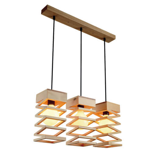 Extra Tall Wood Pendant Light – 19.7” Statement Hanging Ceiling Fixture, E26/E27 Base (UL Listed)