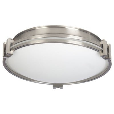 Vanity Ceiling Light for Candlewood Suites – 13.5" Brushed Nickel Flush Mount