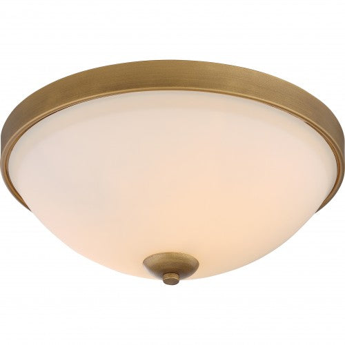 Dillard 2-Light Flush Mount Ceiling Lamp with White Glass