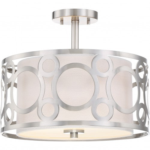 Filigree 2-Light 15" Semi-Flush Ceiling Fixture – Elegant Decorative Lighting | HLCLN60078