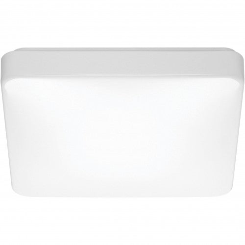Energy Star 14" Square LED Flush Mount Ceiling Light – White Finish with Occupancy Sensor