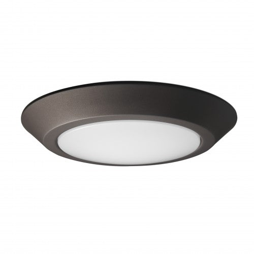 7" LED Flush Mount Ceiling Light – Mahogany Bronze Disc Fixture 3000K