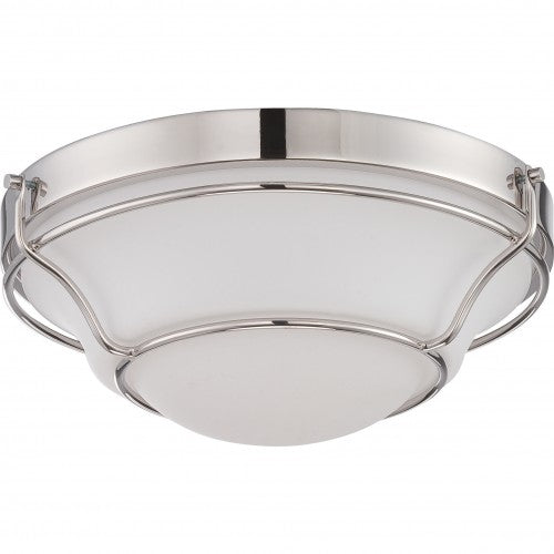 LED Flush Mount Ceiling Light with Satin White Glass – Modern Energy-Efficient Fixture | HLCLN60094