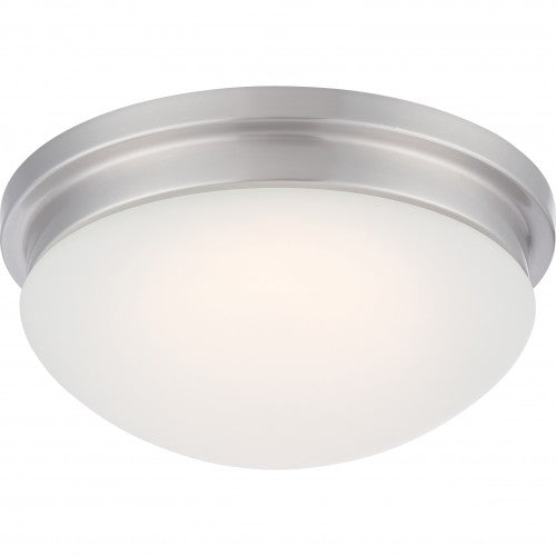 LED Flush Mount Ceiling Light with Frosted Glass – White Finish