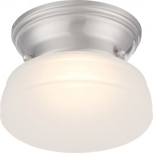 LED Flush Mount Ceiling Light – Frosted Glass, Modern White Finish