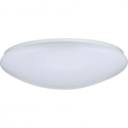 19" LED Flush Mount Ceiling Light – White Finish