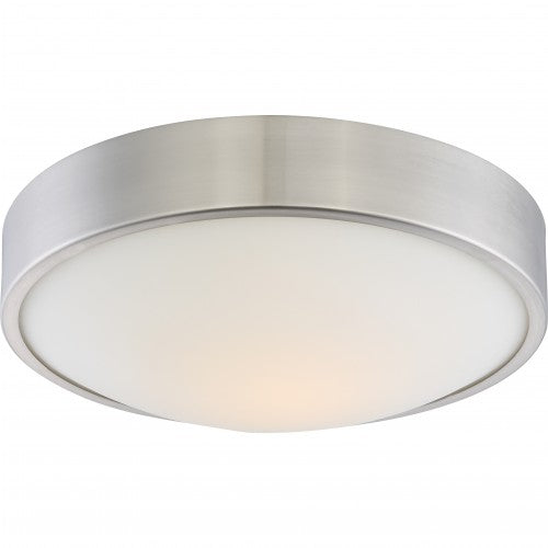 HLCLN60013 13" LED Flush Ceiling Light – Modern White Glass Fixture