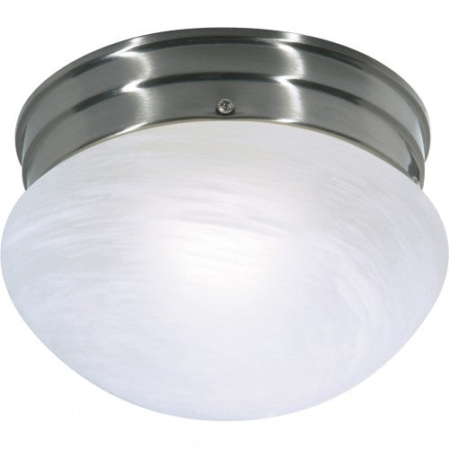 1-Light 8-Inch Flush Mount LED Ceiling Light with Alabaster Mushroom Glass – HLCLN60111