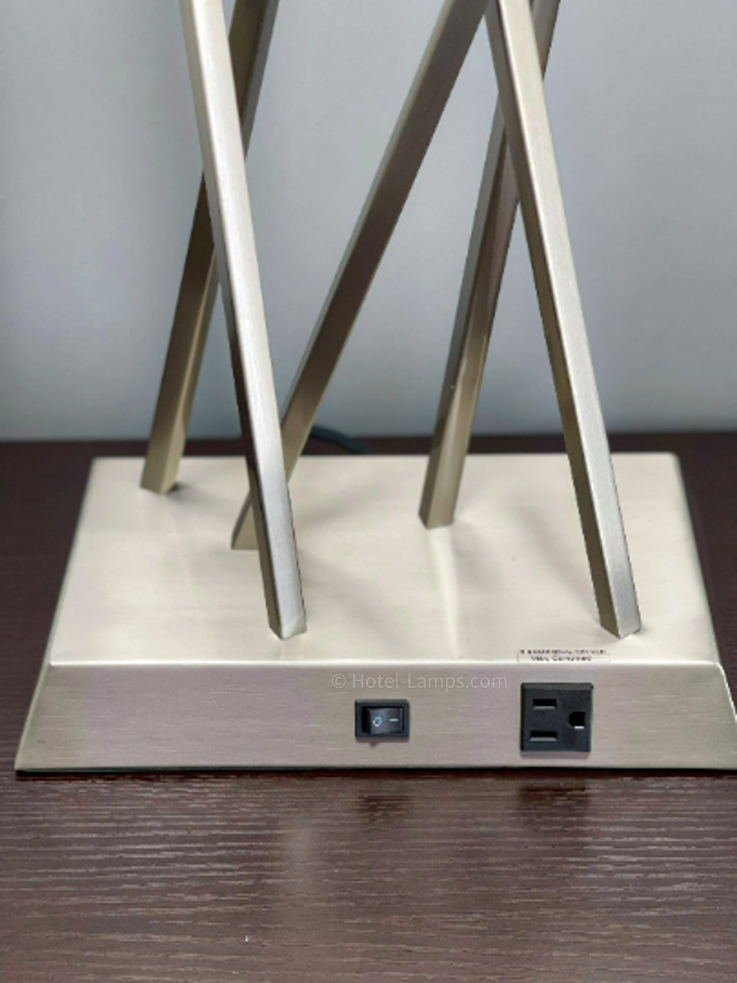 Architectural Table Lamp – Modern Angled Design with Outlet Charging Port