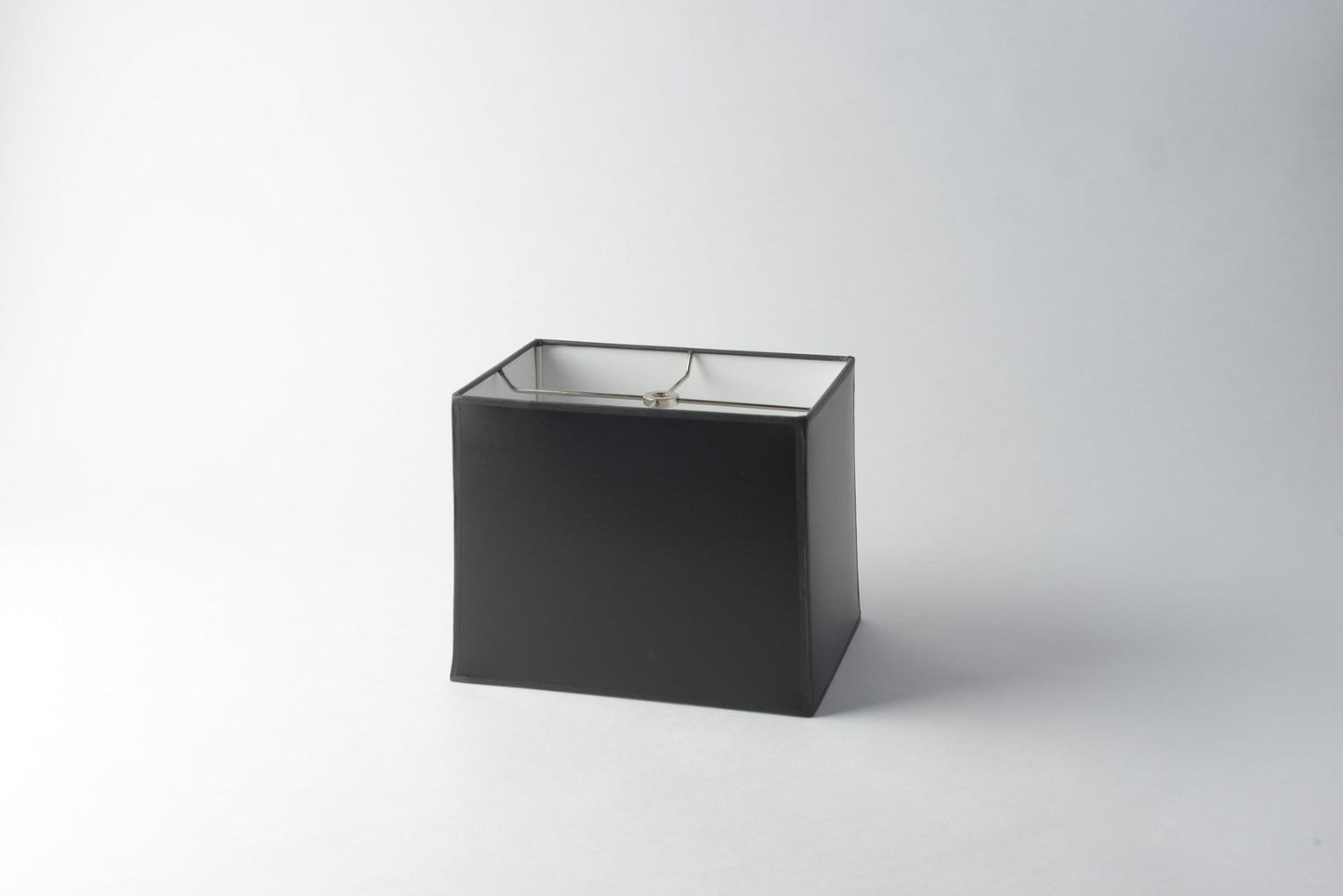 Box Rectangle Lamp Shade – Black Opaque Paper, Hardbacked