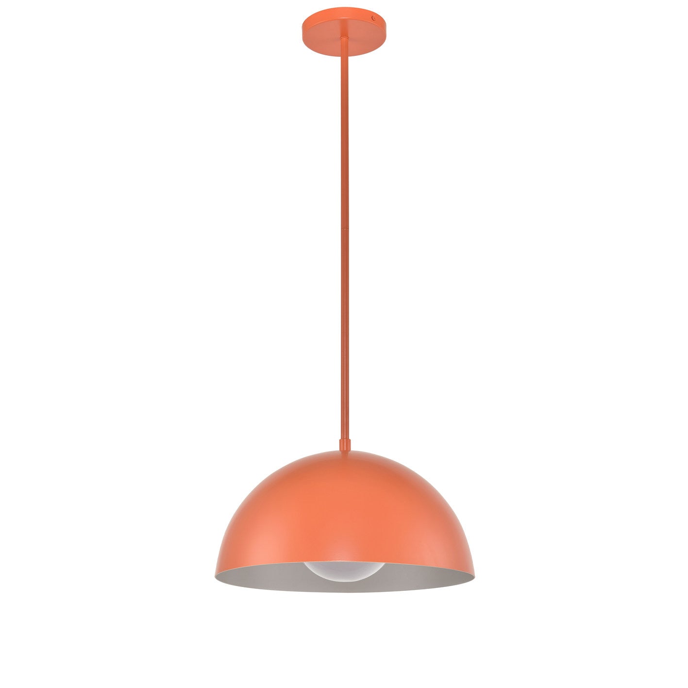 Orange Hardwired Ceiling Lamp – Single Light, E26