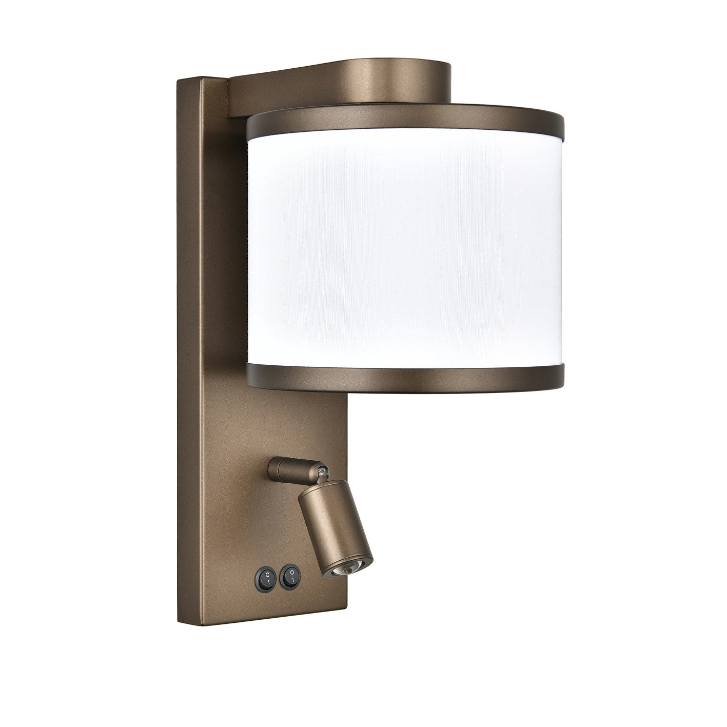 Bronze Wall Lamp – Dual Switch, Wall-Mounted Bedroom Light
