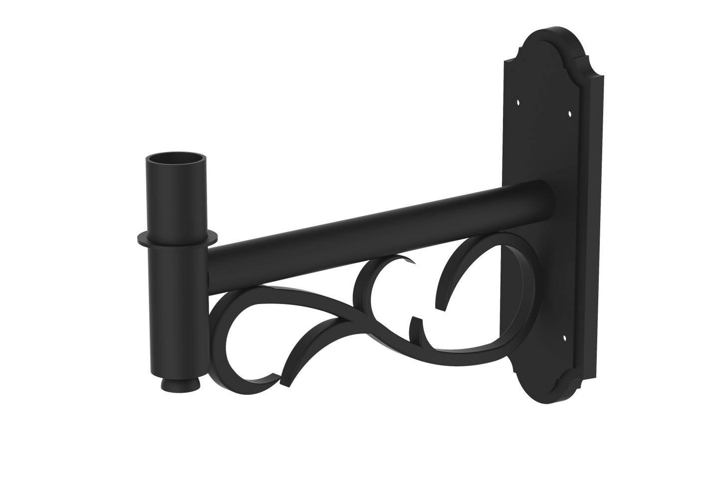 Decorative Arm CLP-246B – Aluminum Wall Mount for Poles & Tenons, Multiple Finishes