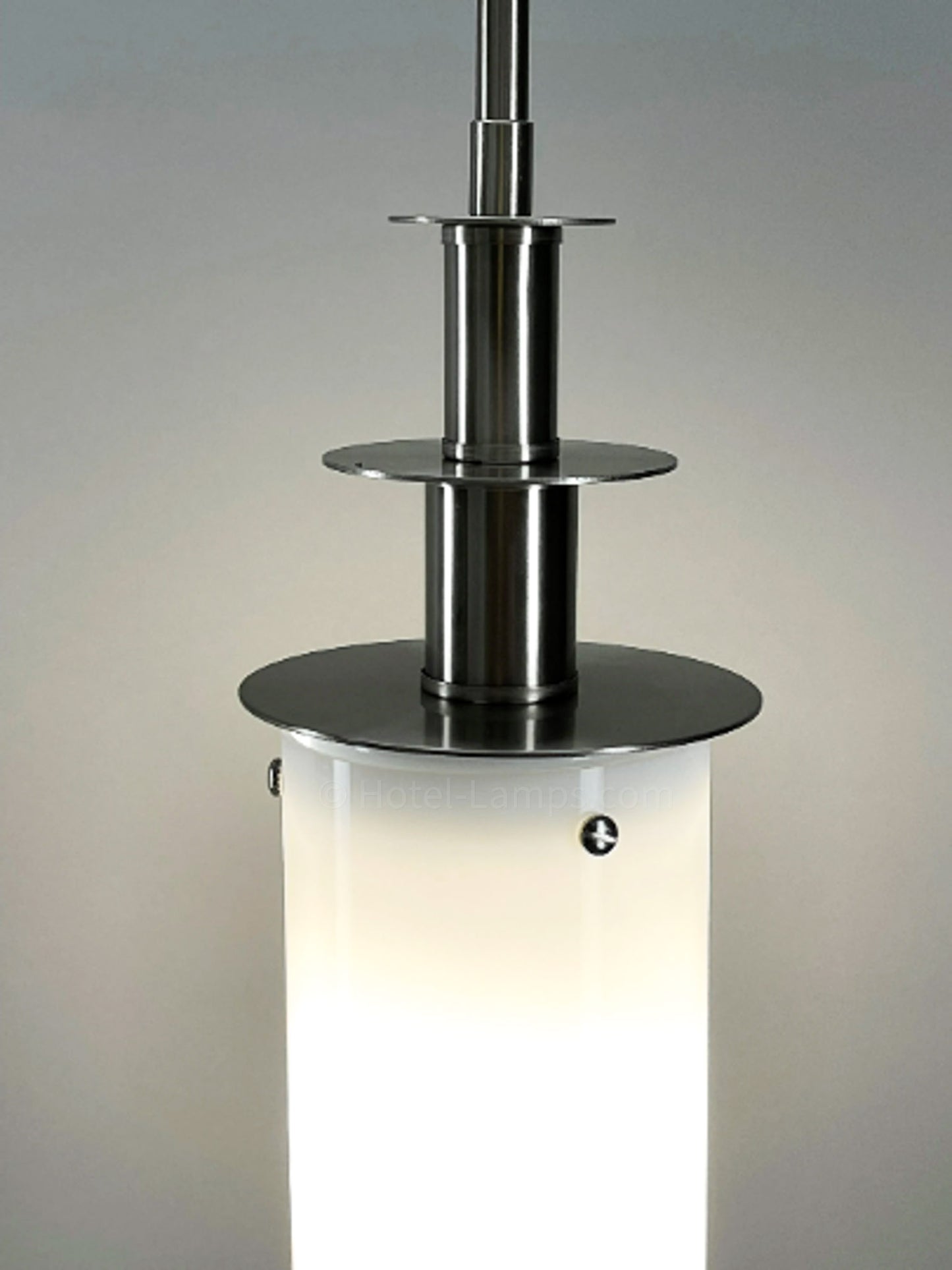 Contemporary Slim Pendant Lamp – Brushed Nickel Finish with Adjustable Rods