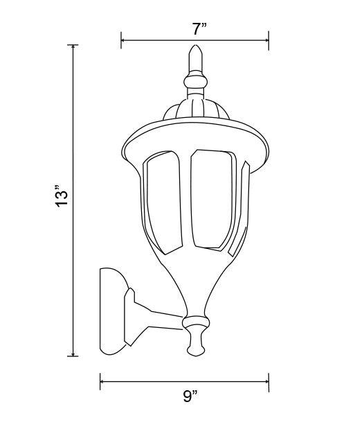 HL-OC Traditional Outdoor Pocket Lantern – Flush Mount Wall Light