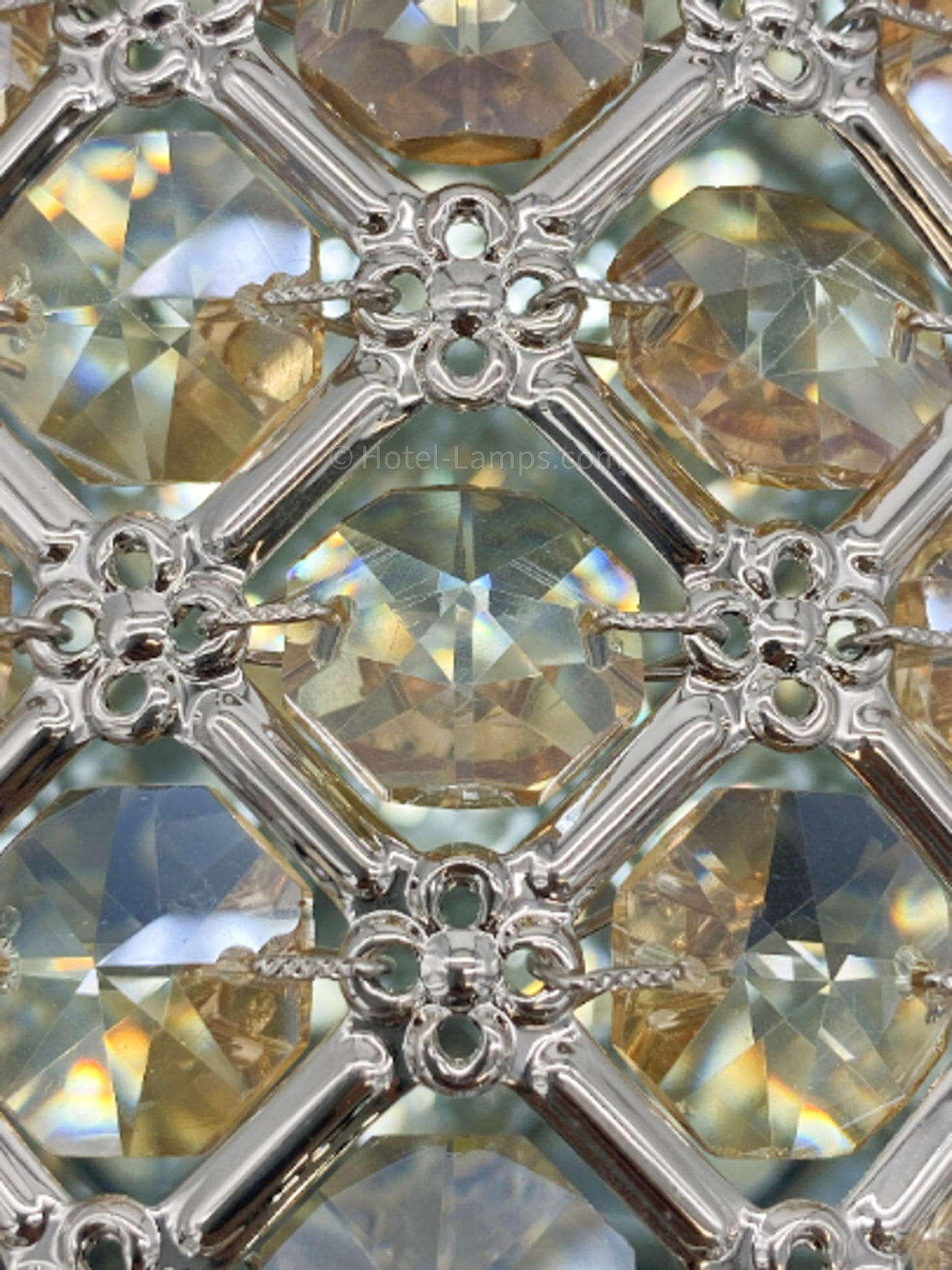 Elegant Beaded Crystal Wall Sconce – Flower Pattern, Black Metal Base, 2-Bulb Fixture