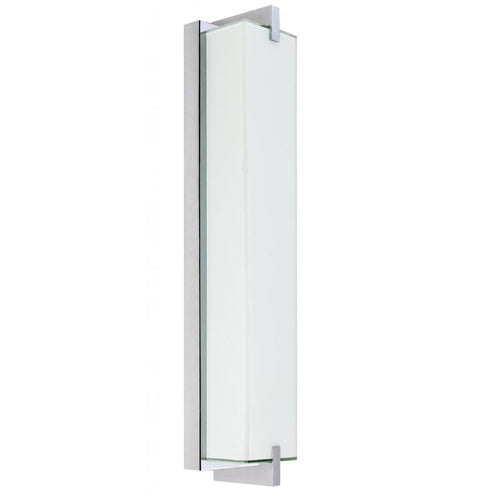 Polished Chrome & Gloss White T8 LED Tube Wall Light – 15W Hardwired Fixture (SKU: HGI-9884)