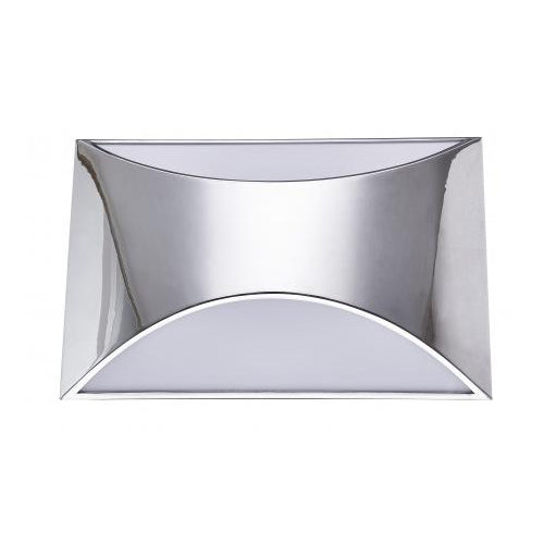 Polished Chrome & Frosted White LED Wall Sconce – 28W Modern Hardwired Fixture (SKU: HIC-0028)