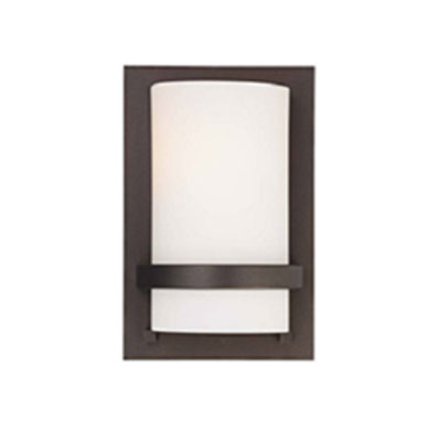 Brushed Nickel Corridor Sconce with Etched Opal Glass – Hardwired Wall Fixture (SKU: HIC-0048)