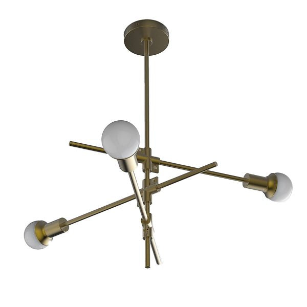 Sungold Pendant Lamp with E26 Sockets – LED Compatible, 32" Diameter (SKU: HIC-0055)