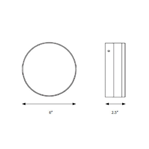 HALO 407EXG LED Wall / Ceiling Light – 6” IP65 Rated | 5W | 120V | TRIAC / ELV Dimmable