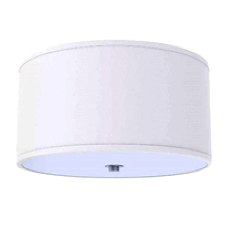 Ceiling Light – Brushed Nickel & White Finish | Frosted Acrylic Diffuser | Direct Wire 120V | 20″ Diameter (SKU: HIC-0119)