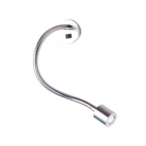 Polished Chrome 1W LED Reading Lamp – Headboard Mount