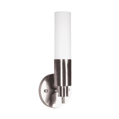 Frosted White Brushed Nickel Wall Sconce – 26W