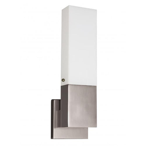 Frosted White Pendant Lamp – Brushed Nickel Finish – 16.5” Height – 26W GU24