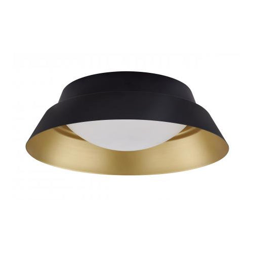 Beam Modern Chandelier – Matte Black & Brass with Frosted White – 10W LED – Hardwired