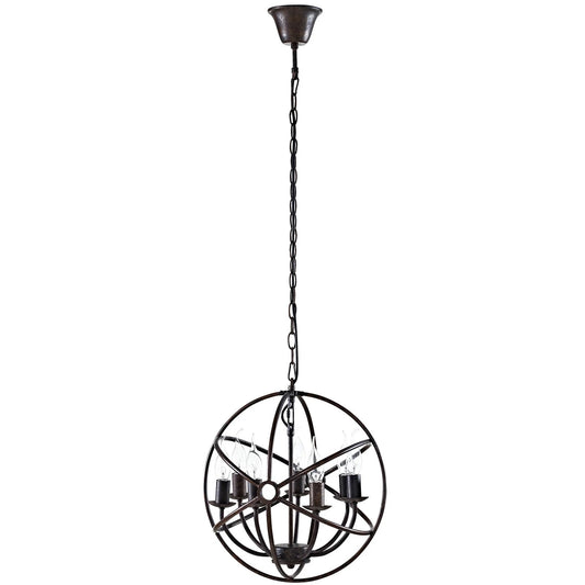 Atom Chandelier in Brown – Vintage Modern Ceiling Pendant