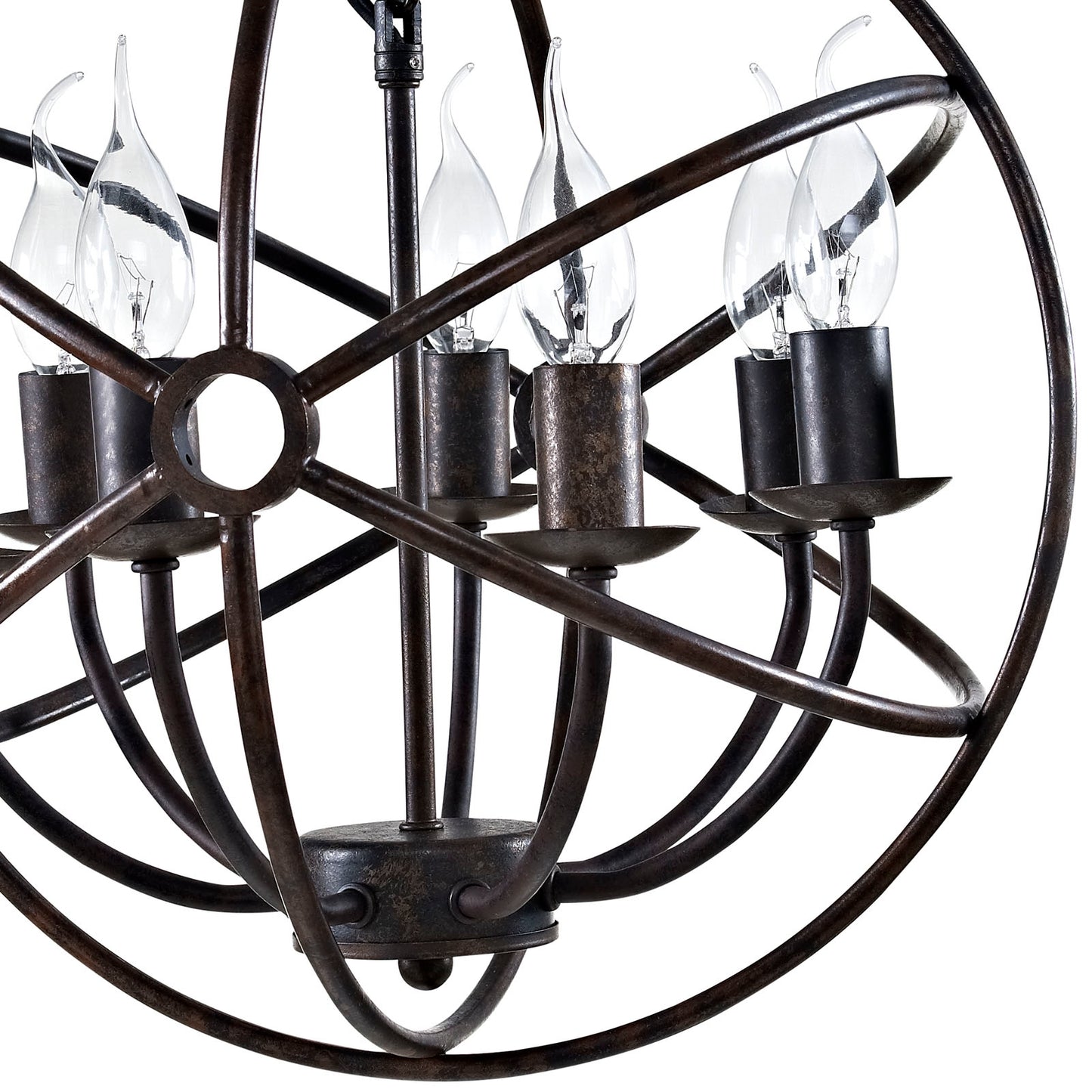 Atom Chandelier in Brown – Vintage Modern Ceiling Pendant