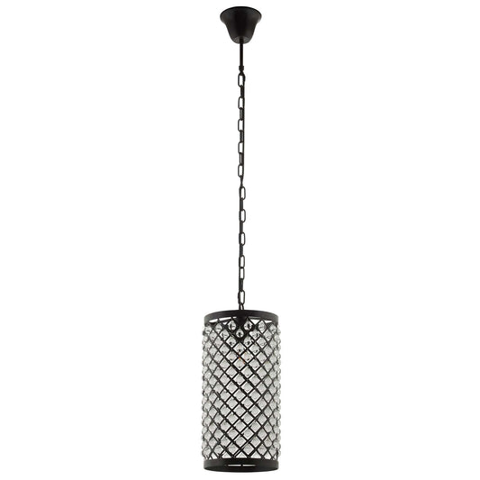 Reflect Glass and Metal Pendant Chandelier – Rustic Contemporary Cylindrical Pendant