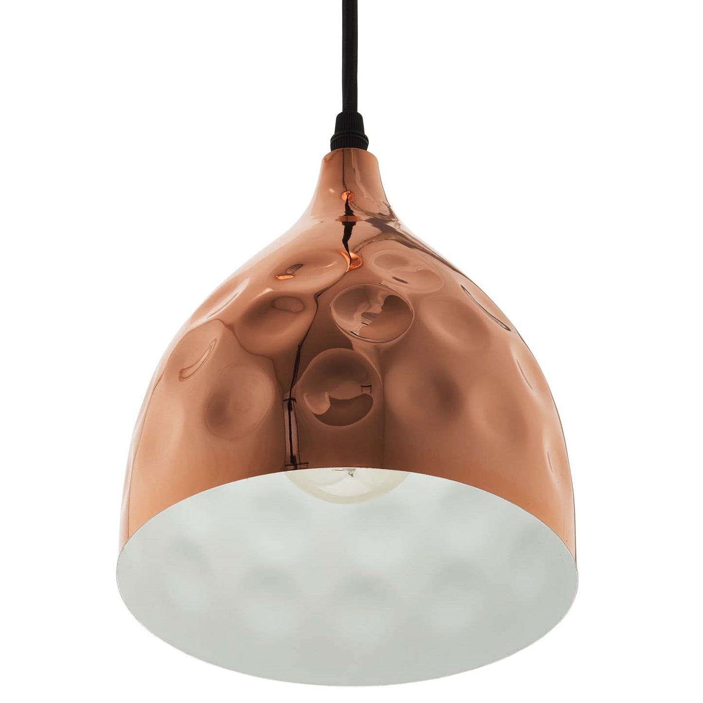 Dimple 6.5" Bell-Shaped Rose Gold Pendant Light – Modern Chic Ceiling Fixture