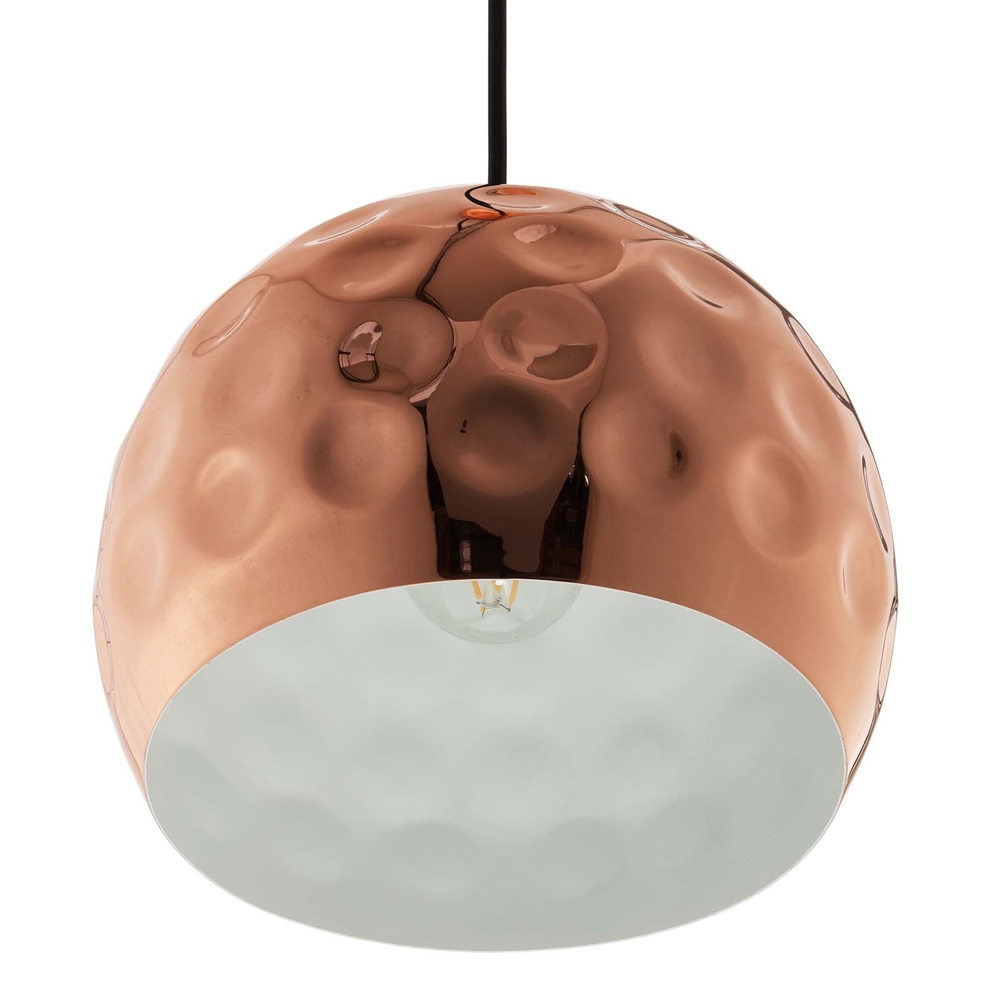 Dimple 10" Half-Sphere Rose Gold Pendant Light – Modern Chic Ceiling Fixture