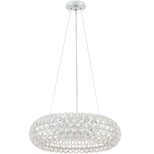 Halo 25” Pendant Chandelier – Modern Circle of Light Fixture