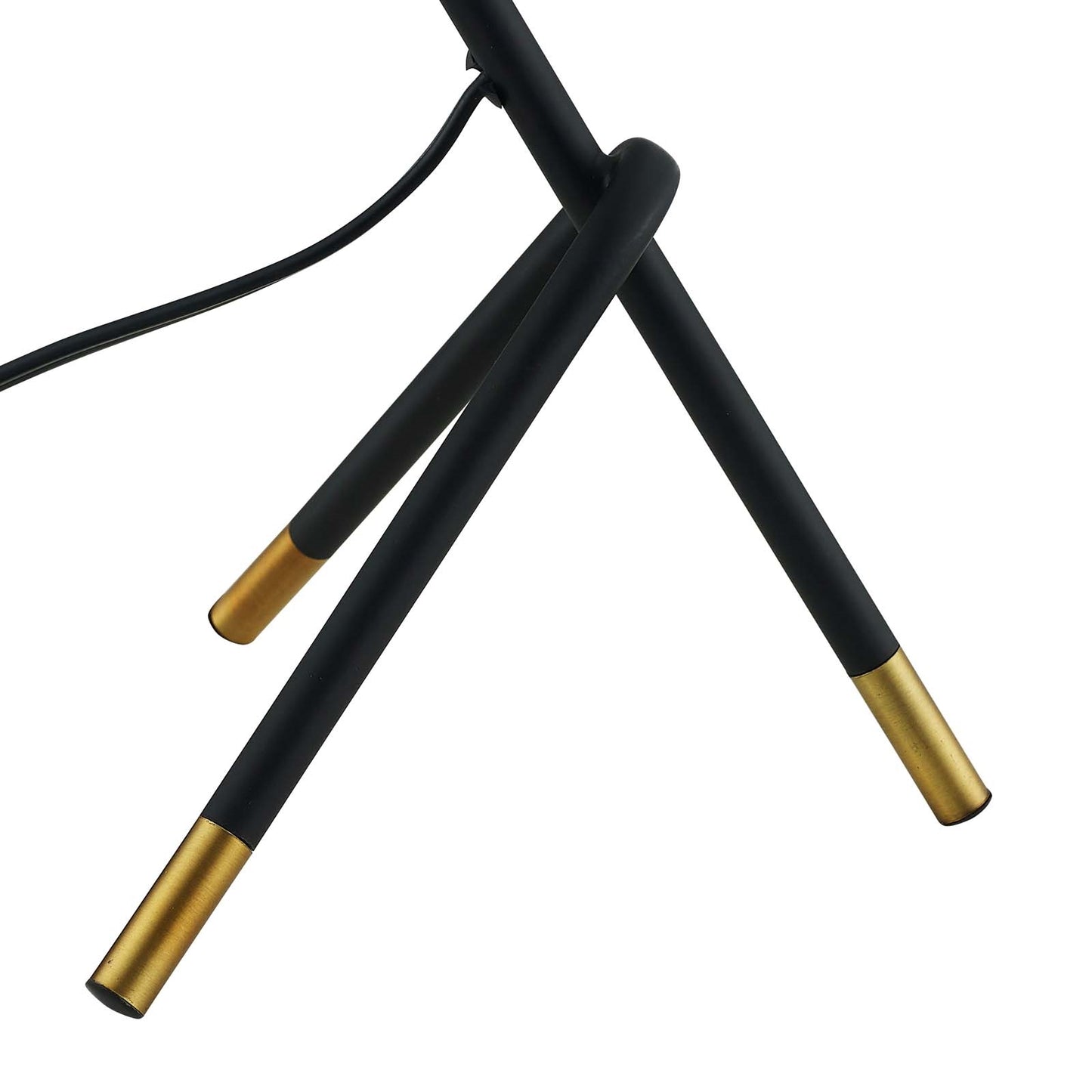 Achievement Table Lamp – Industrial Modern Tripod Lighting with Antique Brass Socket
