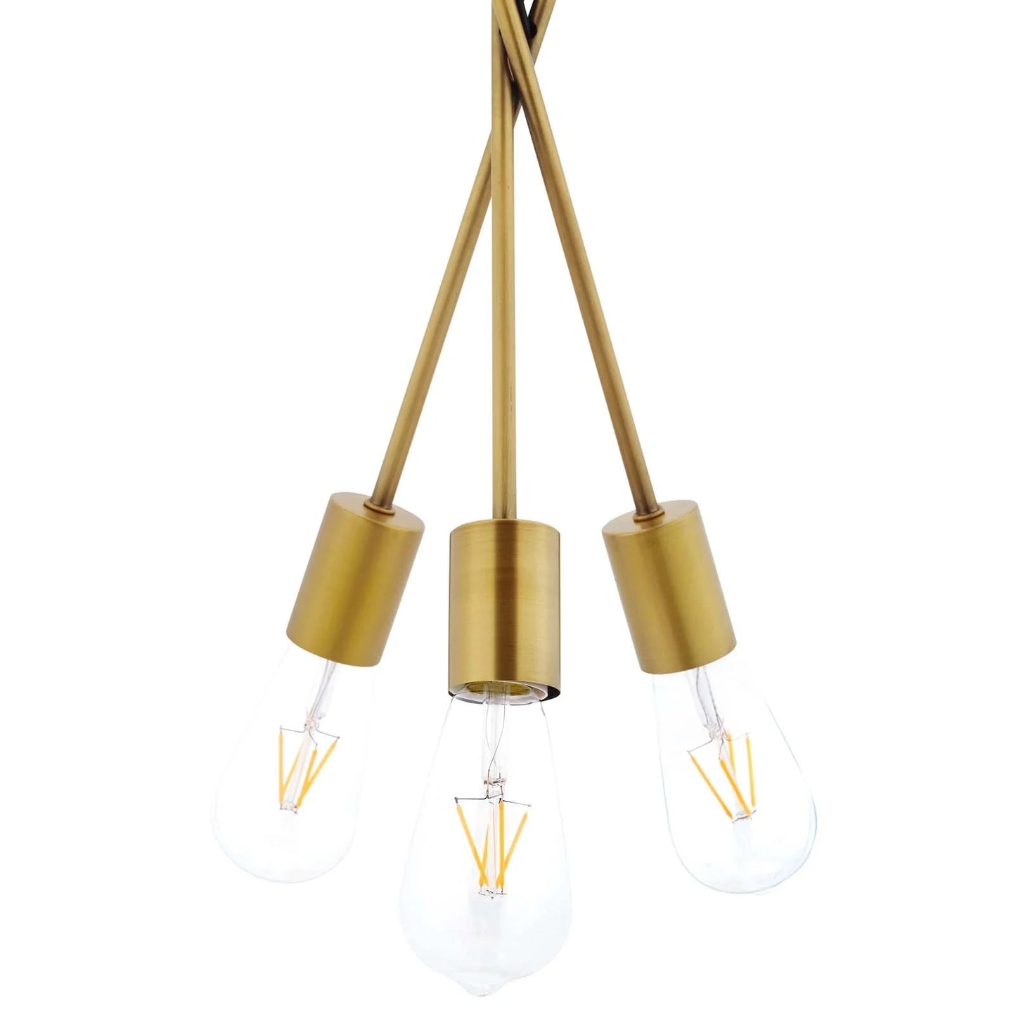 Strive Brass Pendant Chandelier – 3-Light Modern Ceiling Fixture