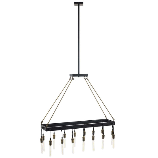 Demarcate Modern Farmhouse Pendant Chandelier – 16-Light Industrial Fixture