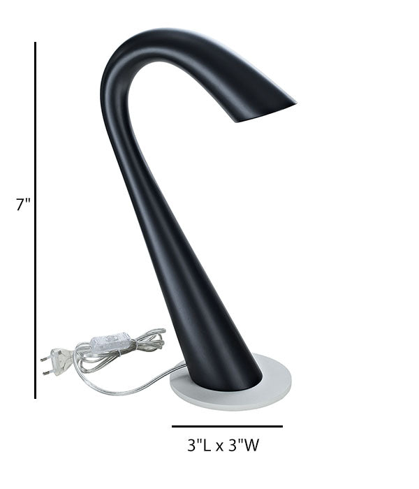 Gooseneck Table Lamp – Black Adjustable Desk & Accent Lighting
