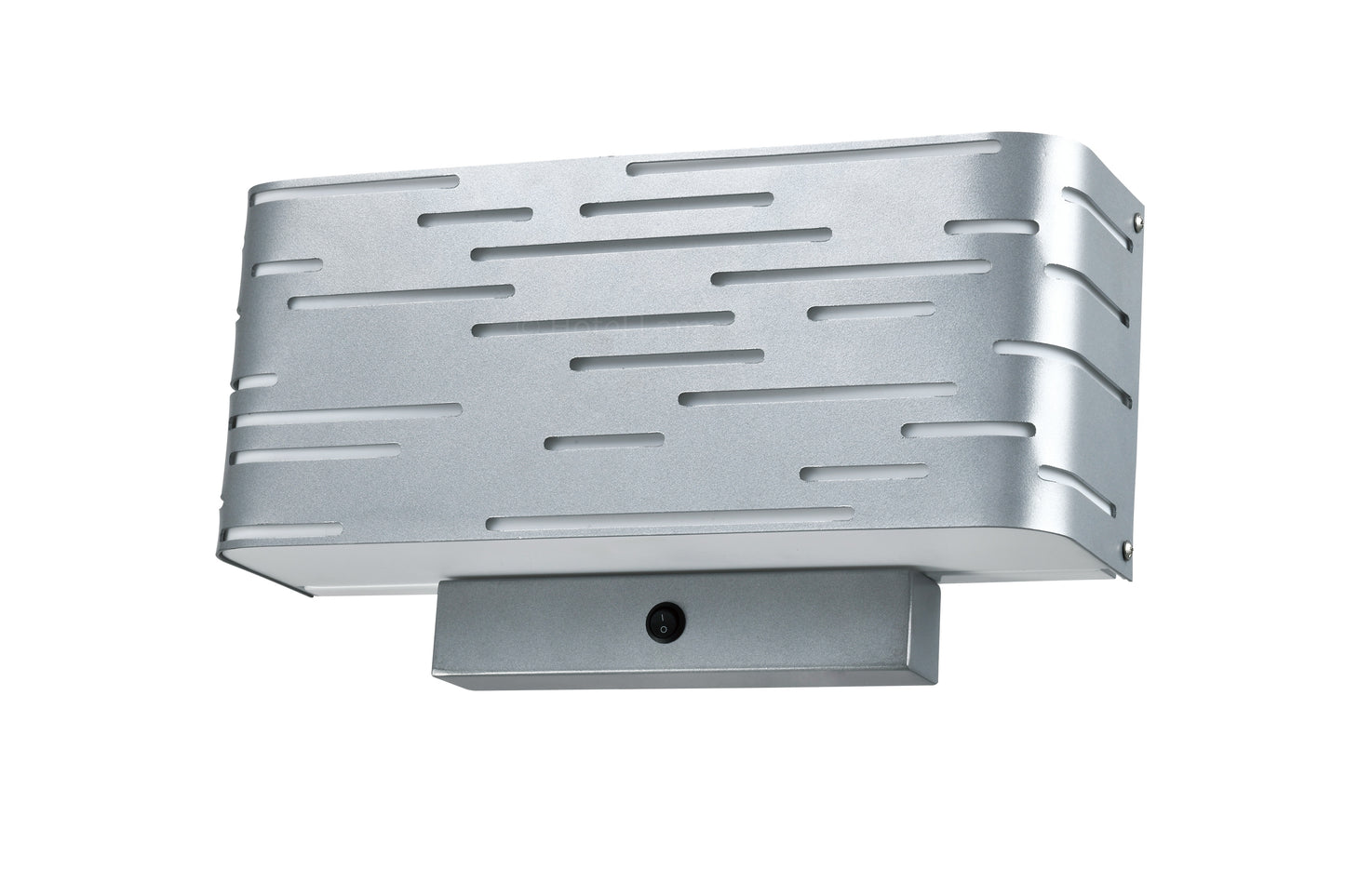 Single Silver Slotted Headboard Lamp – Rocker Switch On/Off