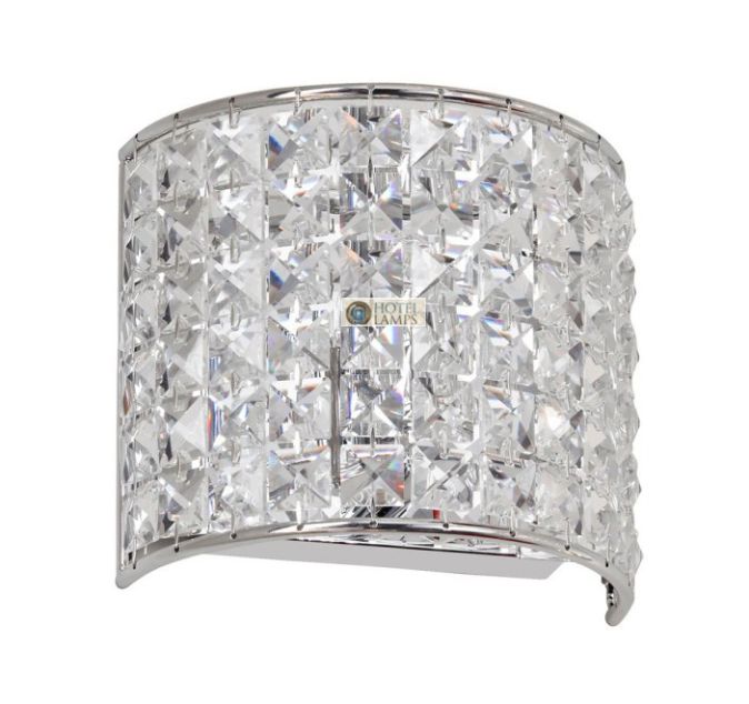 Wall Sconce – HL-W5213, Chrome & Crystal Finish
