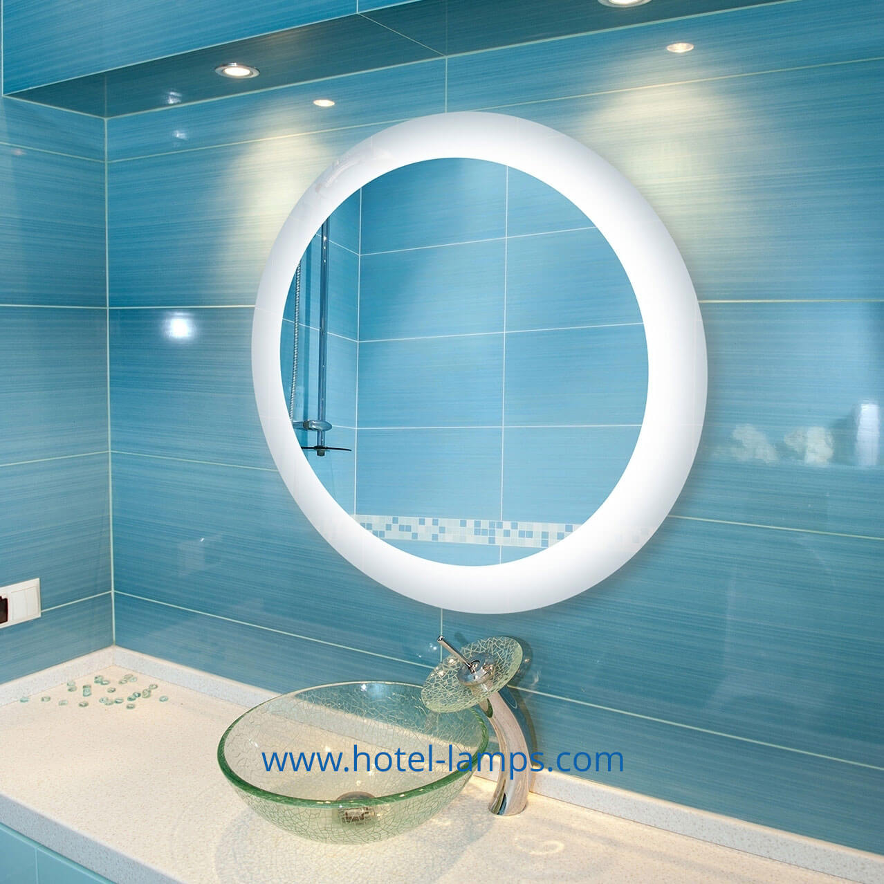 Round LED Bathroom Mirror – Custom Sizes Available | HL003-3