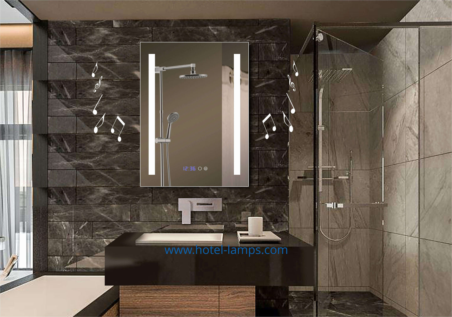 Rectangular LED Bathroom Mirror – Custom Sizes Available | HL009-1