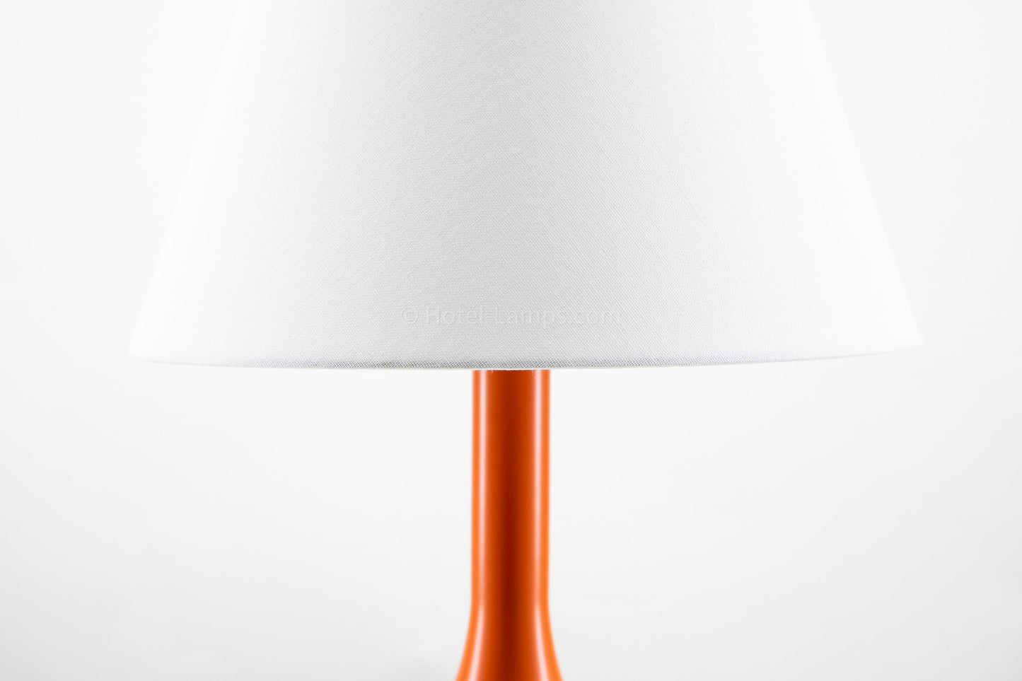 Double Table Lamp – Orange Finish with Black Base, USB Charging Stations and Outlets