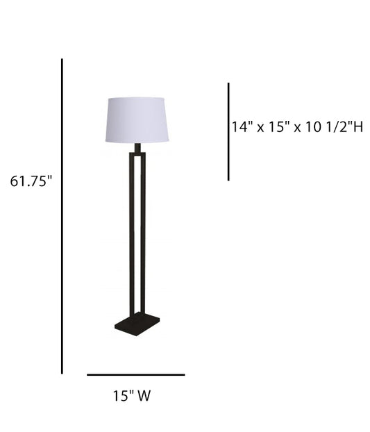 Comfort Inn & Suites Truly Yours Floor Lamp – Bronze Finish with White Tapered Shade