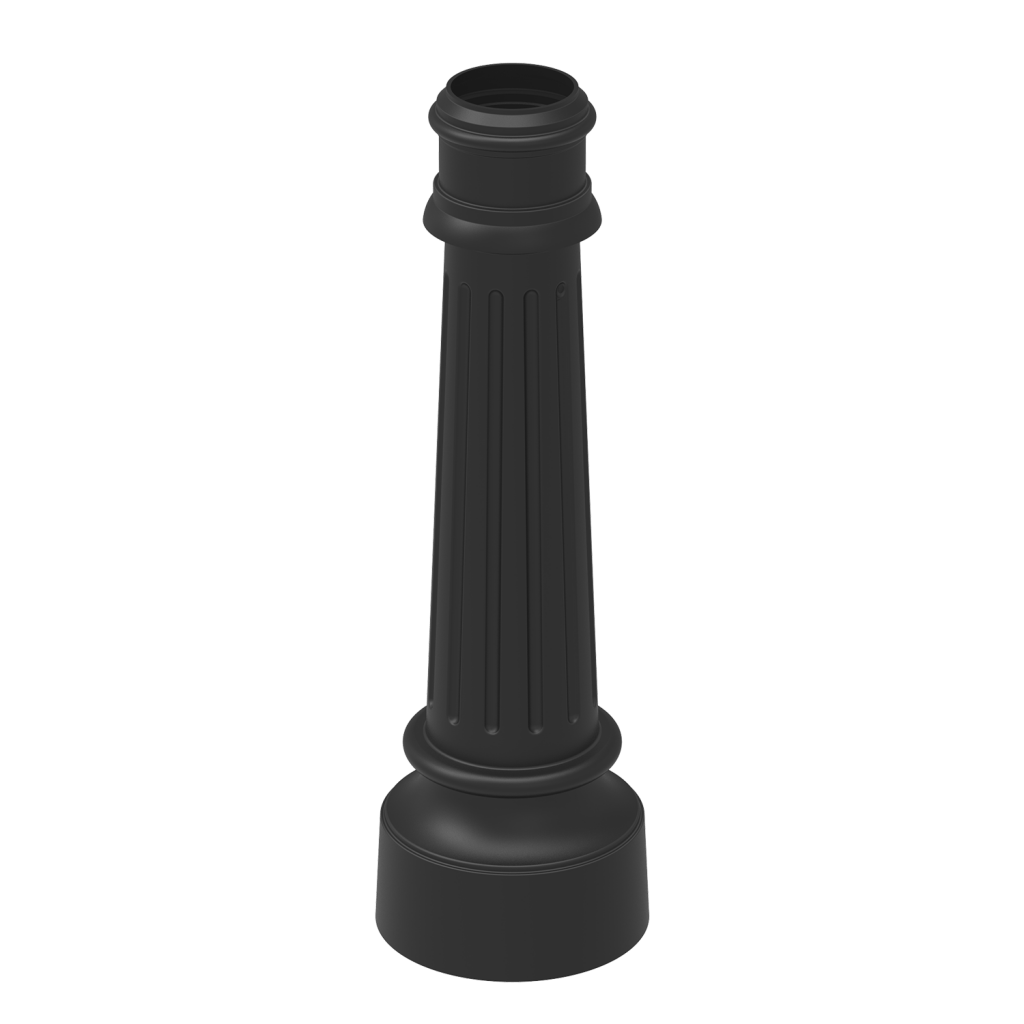 Decorative Base 05 (DB05) – 36.5” Tall Cast Aluminum Clamshell Pole Base Cover for 4” & 5” Poles
