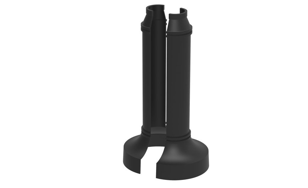 Decorative Base 06 (DB06) – 42” Tall Cast Aluminum Clamshell Pole Base Cover for 4” & 5” Poles